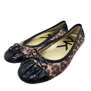 AK Anne Klein Womens 7.5M Ballet Flats Cheetah Print Driving Shoes MAINTHEICEM